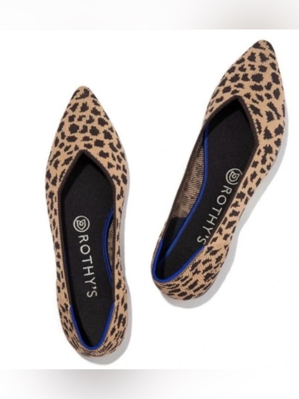 Rothy’s The Point Retired Cheetah Print Pointed Toe Flats | Size 9